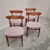 Fire spisestole, massiv teak