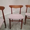Fire spisestole, massiv teak