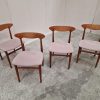 Fire spisestole, massiv teak