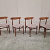 Fire spisestole, massiv teak