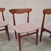Fire spisestole, massiv teak