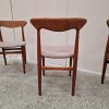 Fire spisestole, massiv teak