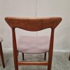 Fire spisestole, massiv teak