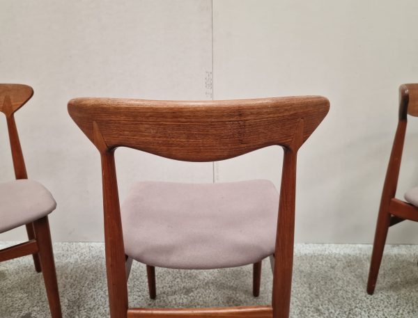 Fire spisestole, massiv teak