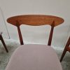 Fire spisestole, massiv teak