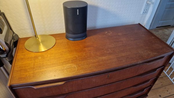 Kommode med buet front, teak