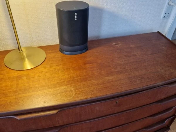 Kommode med buet front, teak — billede 5