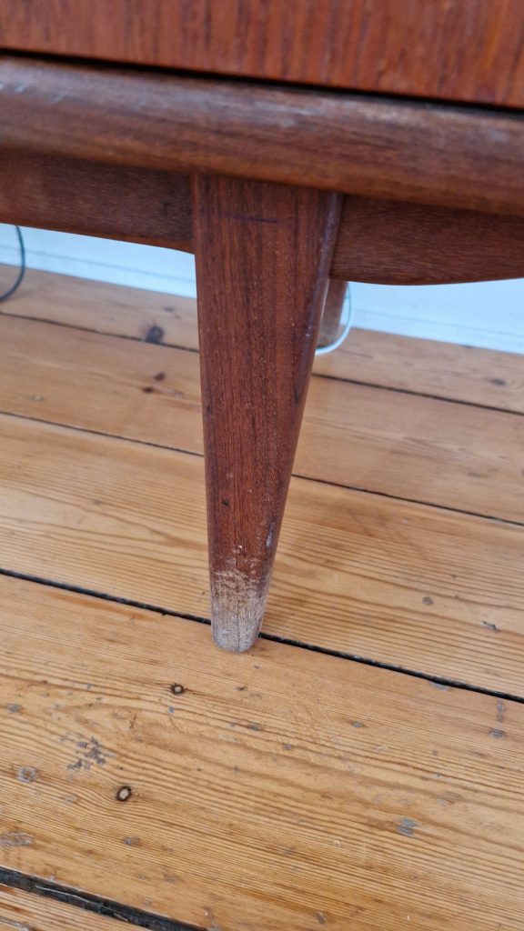 Kommode med buet front, teak — billede 6