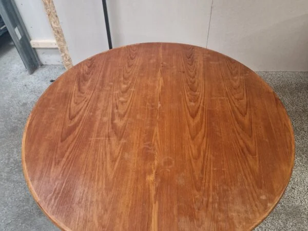 Skovby Rundt teak spisebord med to tillægsplader, Skovby — billede 22