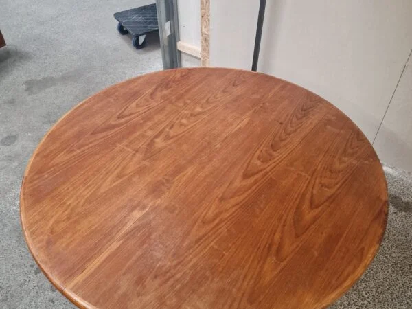 Skovby Rundt teak spisebord med to tillægsplader, Skovby — billede 21