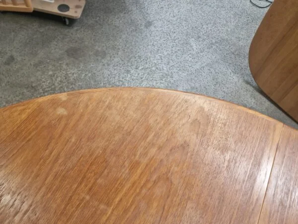 Skovby Rundt teak spisebord med to tillægsplader, Skovby — billede 20