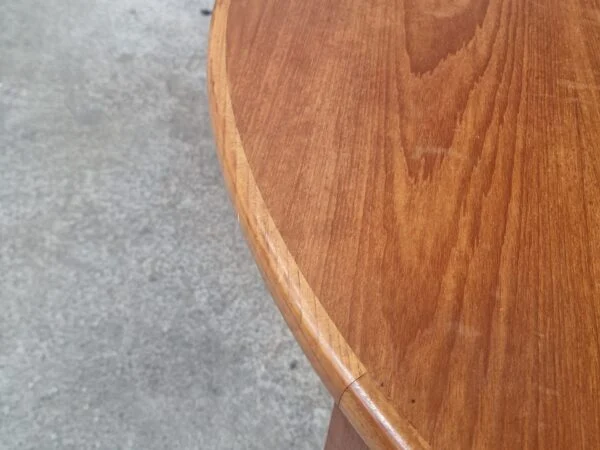 Skovby Rundt teak spisebord med to tillægsplader, Skovby — billede 18