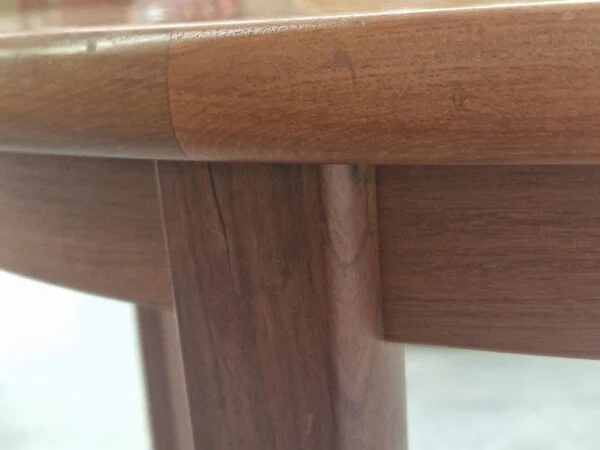 Skovby Rundt teak spisebord med to tillægsplader, Skovby — billede 14
