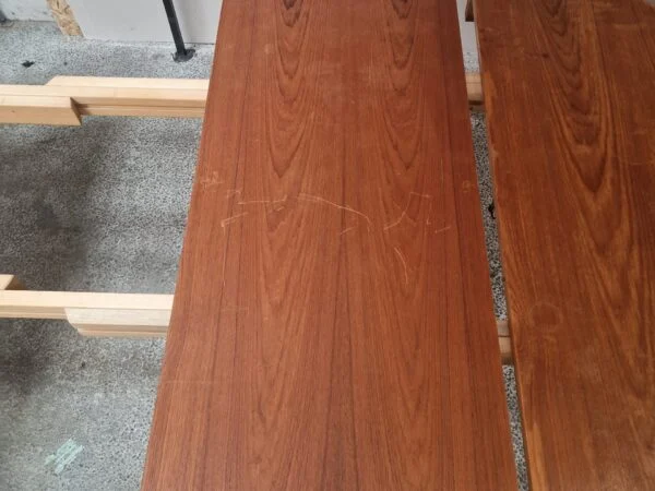 Skovby Rundt teak spisebord med to tillægsplader, Skovby — billede 11