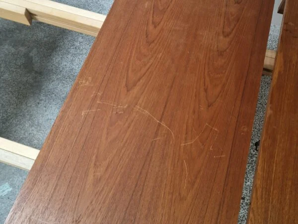 Skovby Rundt teak spisebord med to tillægsplader, Skovby — billede 10