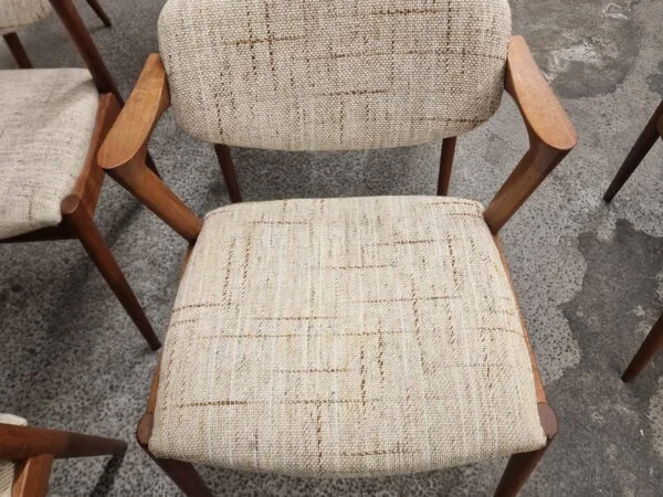 Kai Kristiansen model 42 Seks spisestole, Kai Kristiansen model 42,teak, til ompolstring — billede 4
