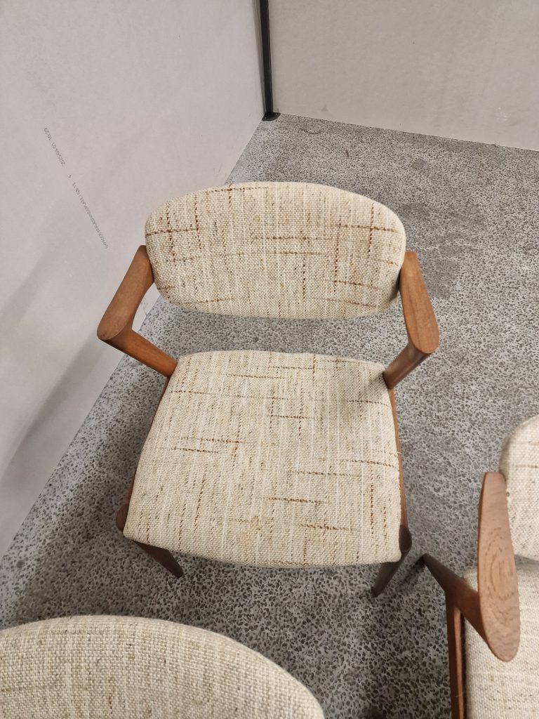 Kai Kristiansen model 42 Seks spisestole, Kai Kristiansen model 42,teak, til ompolstring — billede 6
