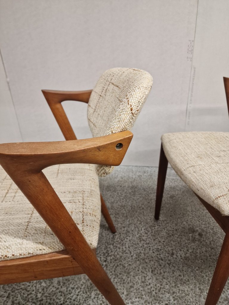 Kai Kristiansen model 42 Seks spisestole, Kai Kristiansen model 42,teak, til ompolstring — billede 9