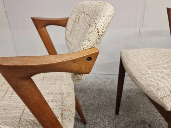 Kai Kristiansen model 42 Seks spisestole, Kai Kristiansen model 42,teak, til ompolstring — billede 9