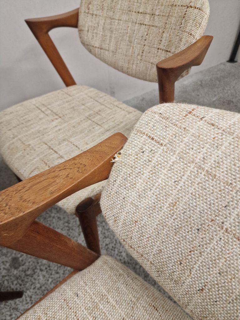 Kai Kristiansen model 42 Seks spisestole, Kai Kristiansen model 42,teak, til ompolstring — billede 12