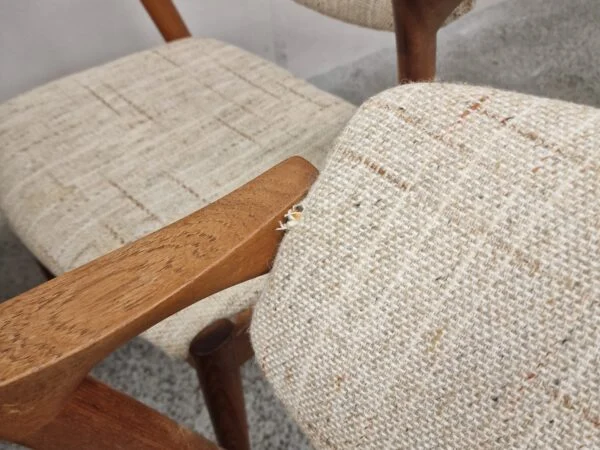 Kai Kristiansen model 42 Seks spisestole, Kai Kristiansen model 42,teak, til ompolstring — billede 12