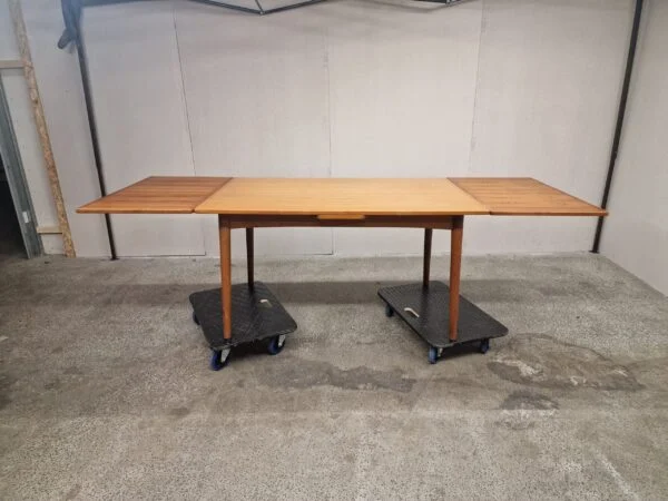 Spisebord med hollandsk udtræk i teak — billede 7