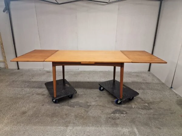 Spisebord med hollandsk udtræk i teak — billede 8