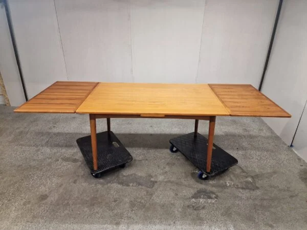 Spisebord med hollandsk udtræk i teak — billede 10