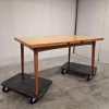 Spisebord med hollandsk udtræk i teak — billede 4