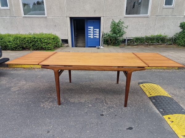 Spisebord med hollandsk udtræk, teak, Johannes Andersen