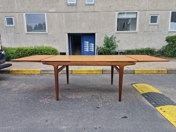 Spisebord med hollandsk udtræk, teak, Johannes Andersen