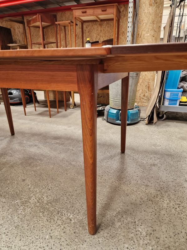Spisebord i teak med hollandsk udtræk, 133 x 90 x 74