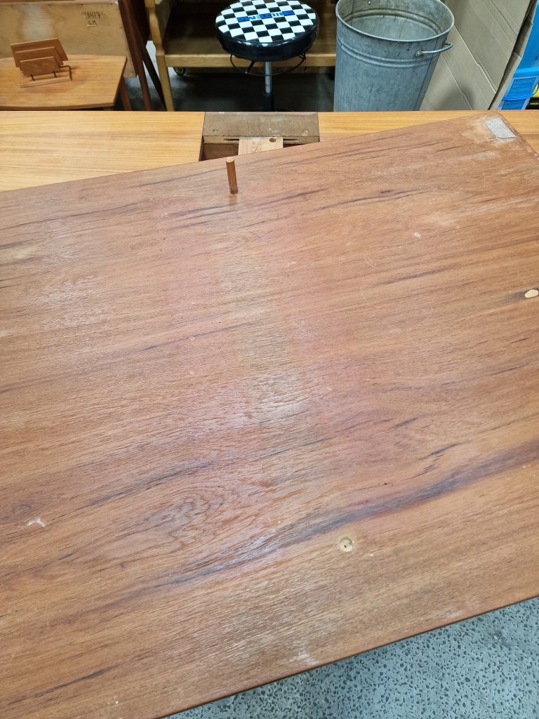 Spisebord i teak med hollandsk udtræk, 133 x 90 x 74 — billede 7