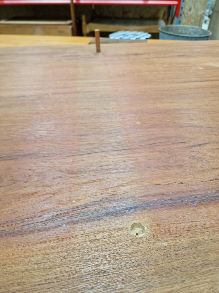 Spisebord i teak med hollandsk udtræk, 133 x 90 x 74 — billede 9