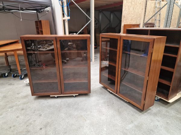 Vitrine, palisander, 2 stk, Omann jr