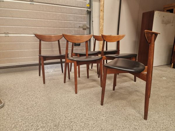 Seks spisestole i palisander, Harry Østergaard model 58