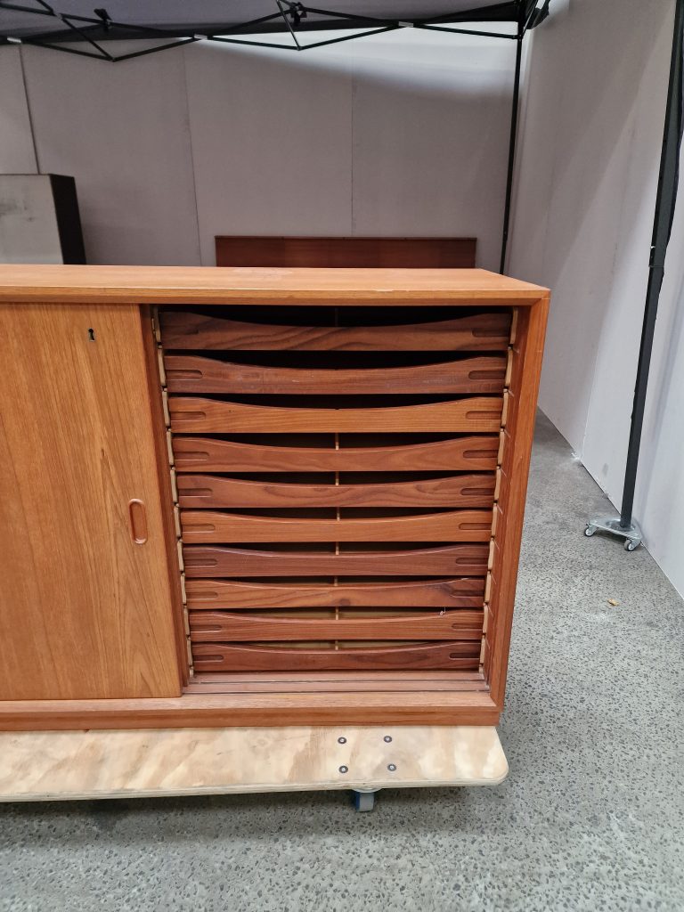 Kontormøbel, teak, skænk og bogreol