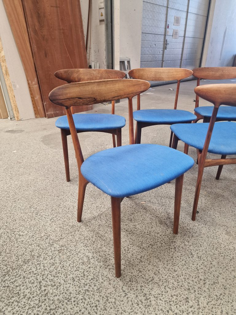 Kurt Østervig Seks spisestole i massiv palisander, Kurt Østervig — billede 2
