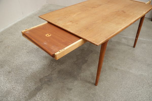 Spisebord med tillægsplader, teak, Alfred Christensen model 371/Boomerang