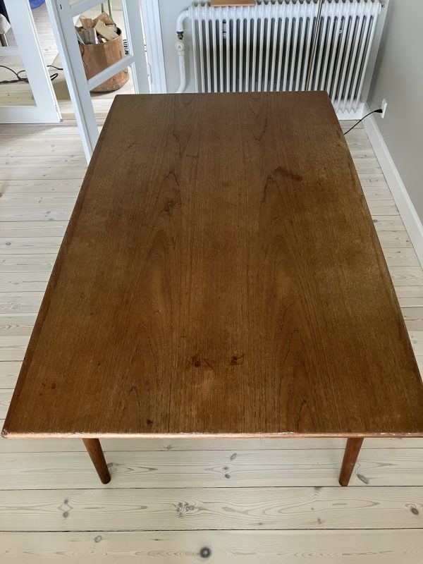 Spisebord med tillægsplader, teak, Alfred Christensen model 371/Boomerang