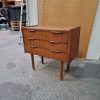 Entrekommode, teak, tre skuffer
