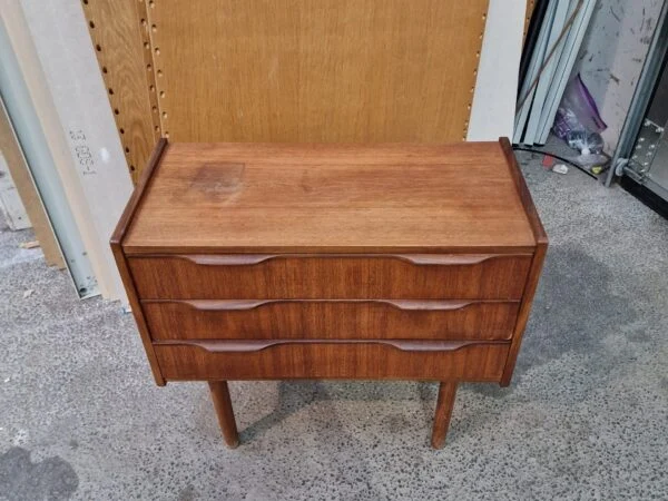 Entrekommode, teak, tre skuffer — billede 3