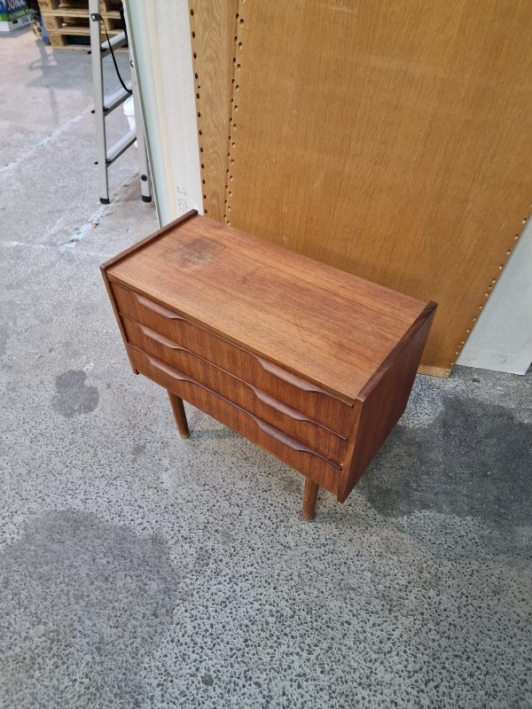 Entrekommode, teak, tre skuffer
