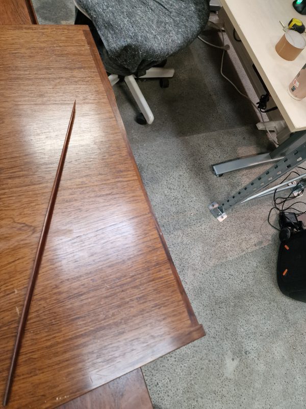 Smal skænk, palisander, Omann Jr, model nr 4, afslået liste