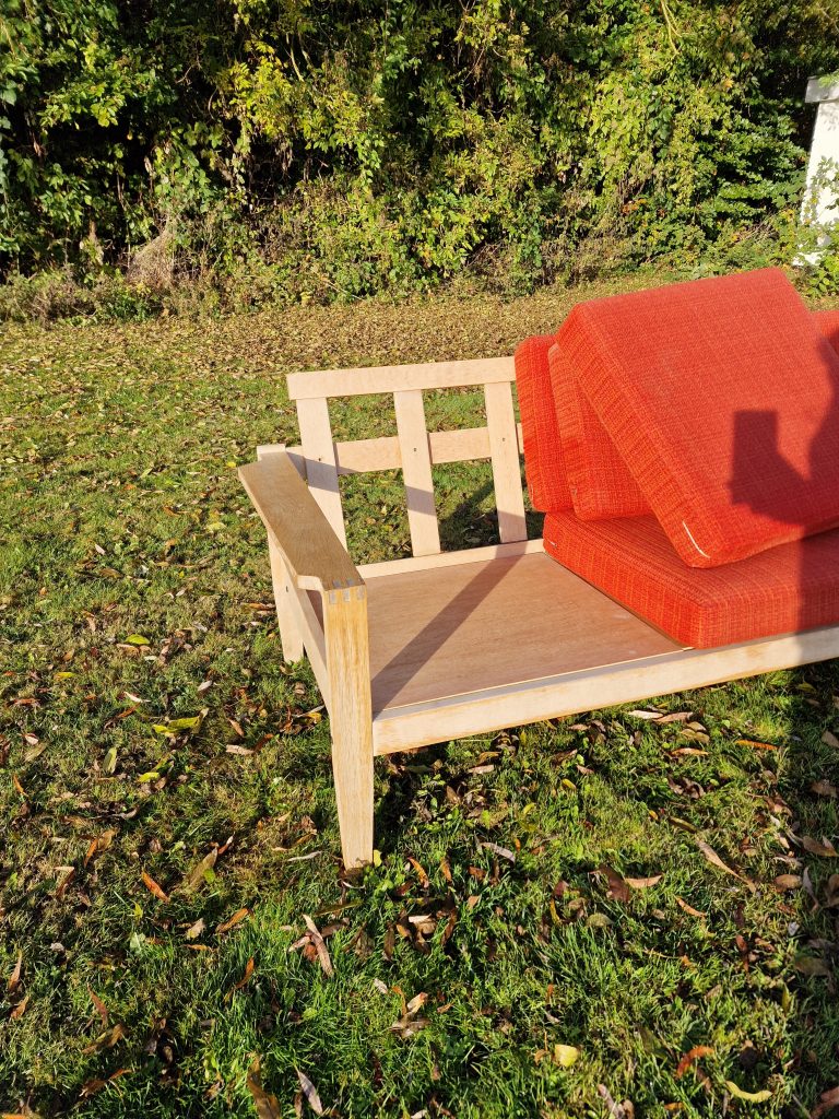 Komfort Trepersoners sofa, massiv egetræ, “Komfort” — billede 3
