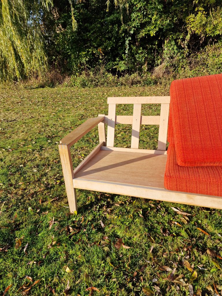 Komfort Trepersoners sofa, massiv egetræ, “Komfort” — billede 2