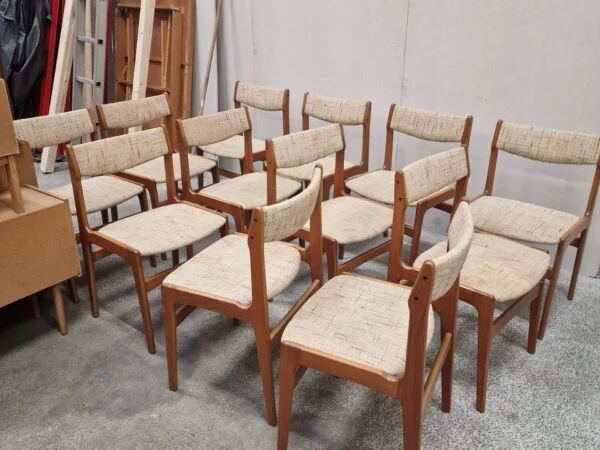 Erik Buch 12 spisestole, teak, Erik Buch — billede 4
