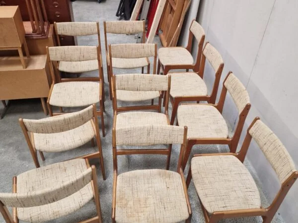 Erik Buch 12 spisestole, teak, Erik Buch — billede 3