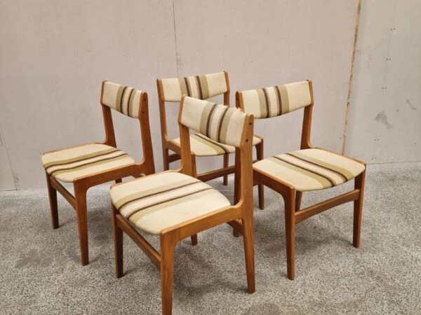 Erik Buch Fire spisestole, teak, Erik Buch — billede 3