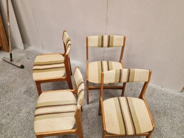 Erik Buch Fire spisestole, teak, Erik Buch — billede 4